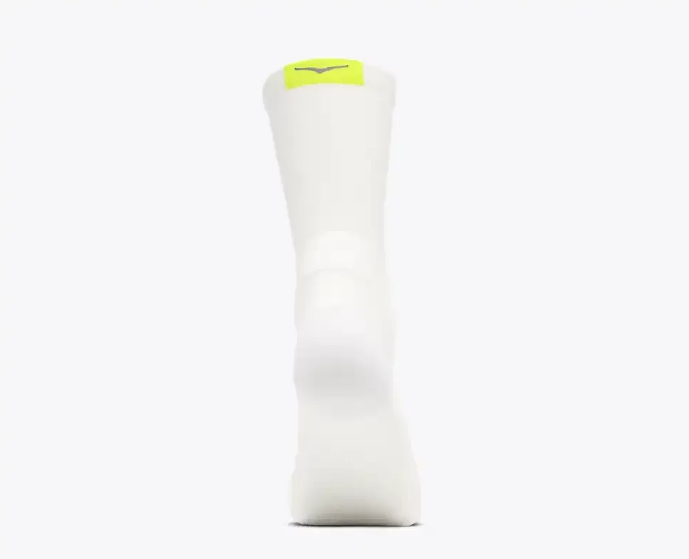 HOKA Clifton Crew Run Sock White