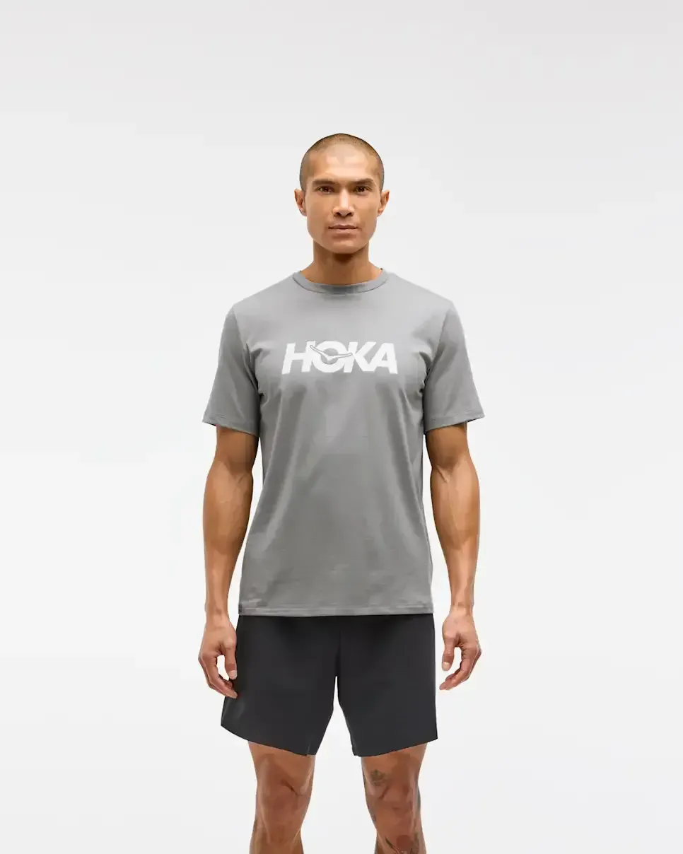 HOKA Core Logo Graphic Tee Galactic Grey