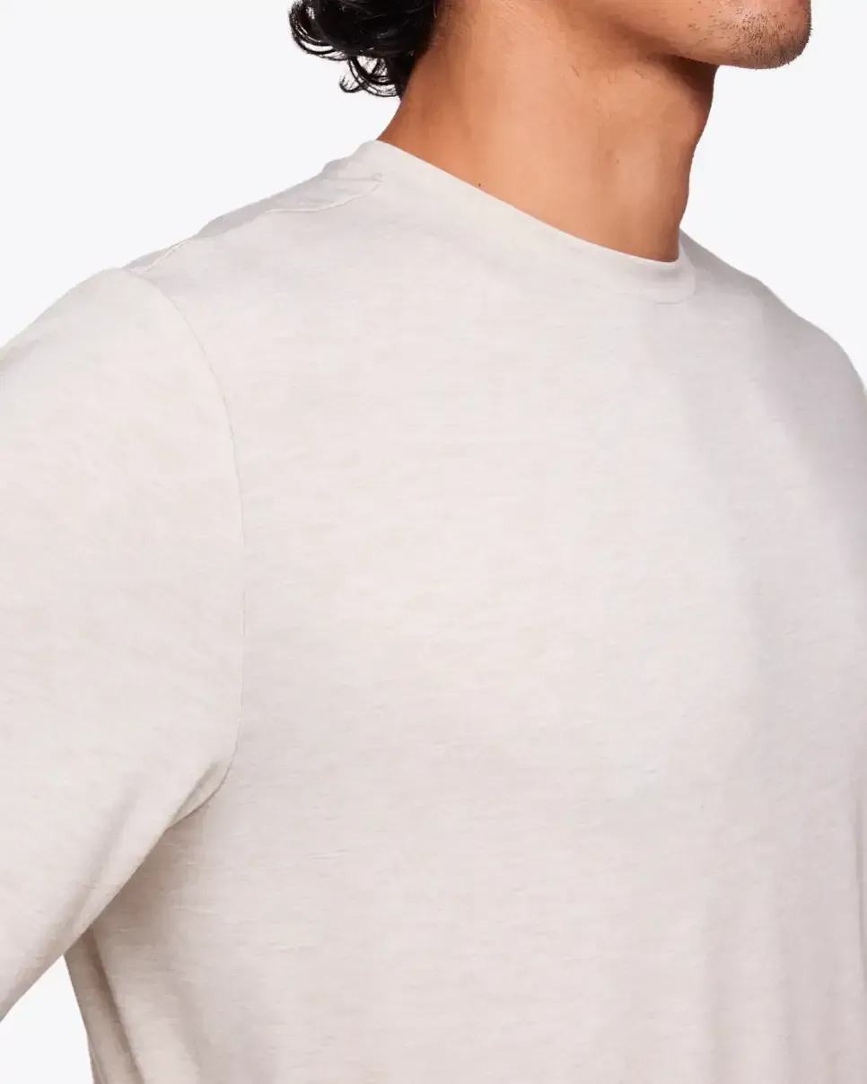 HOKA Essential LS Tee Sesame Htr