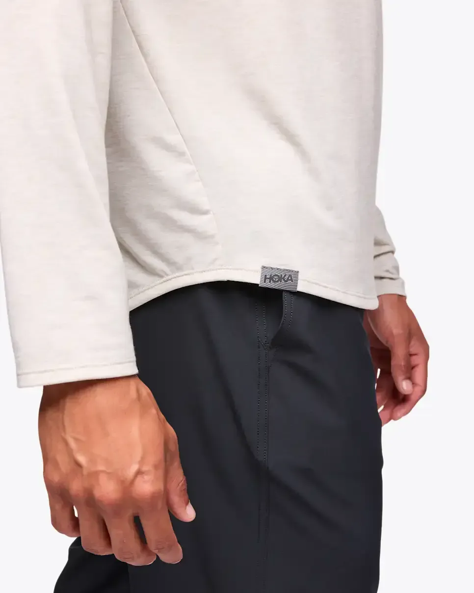 HOKA Essential LS Tee Sesame Htr