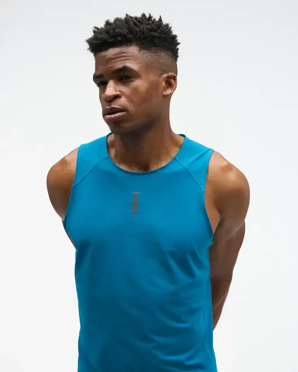 HOKA EveryRun Tank Night Glow Blue