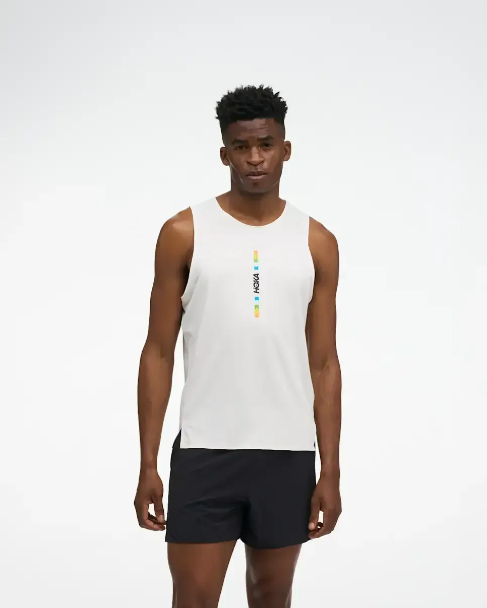 HOKA EveryRun Tank White Multi