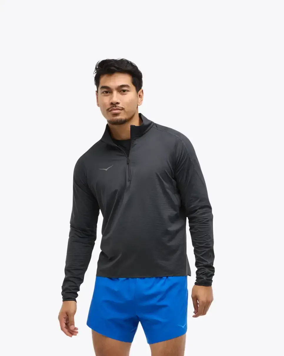 HOKA GlideTech Quarter Zip Black