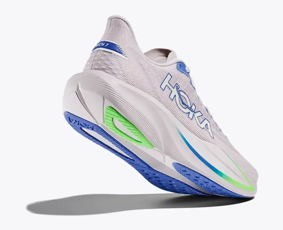 HOKA Mach 7 Ash Grey Cobalt Blue