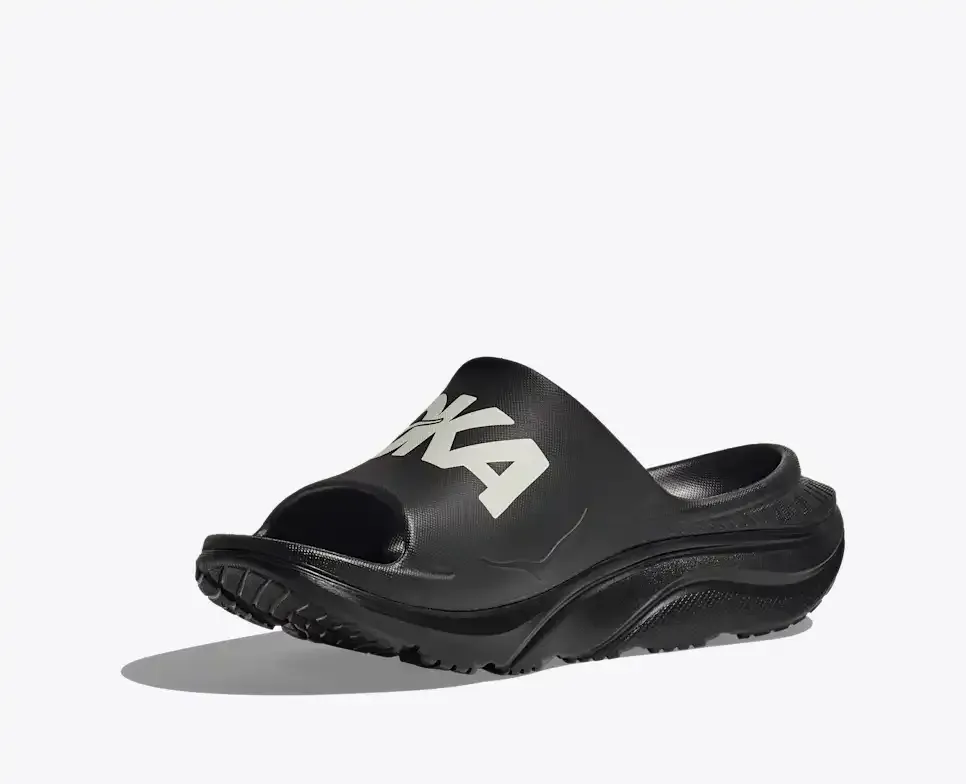 HOKA Ora Athletic Slide Black White
