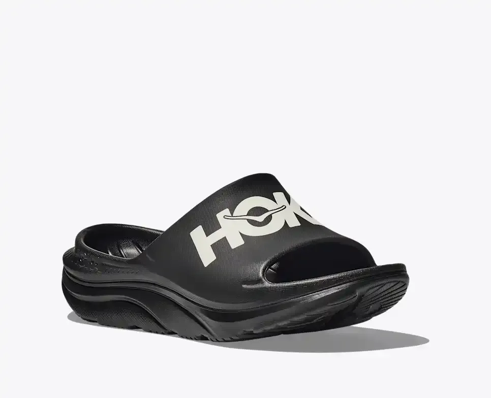 HOKA Ora Athletic Slide Black White