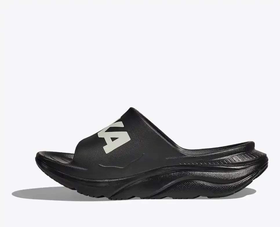 HOKA Ora Athletic Slide Black White