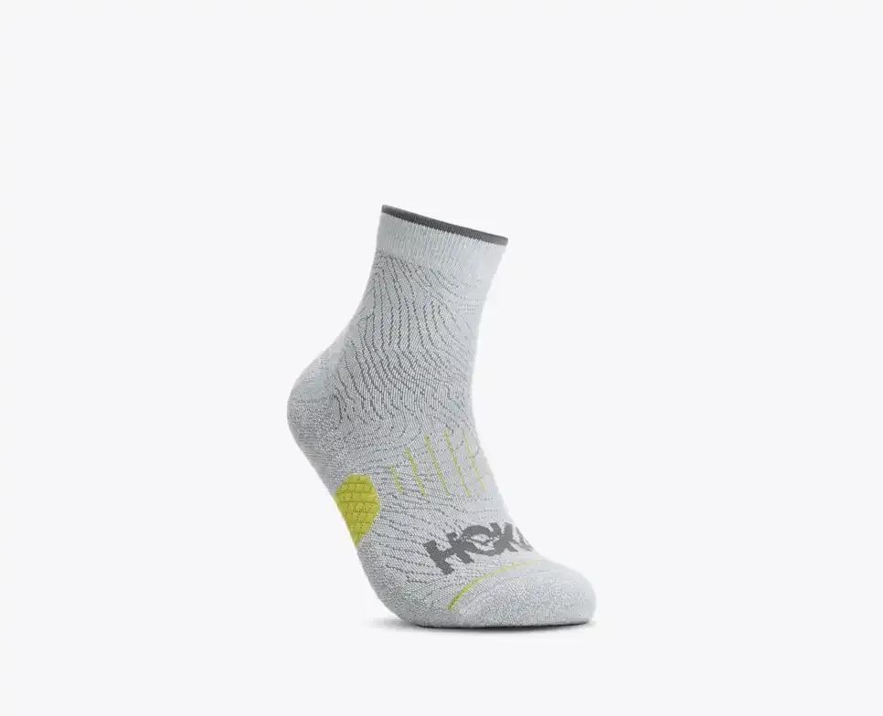 HOKA Quarter Run Sock 3-Pack White/Black/Grey