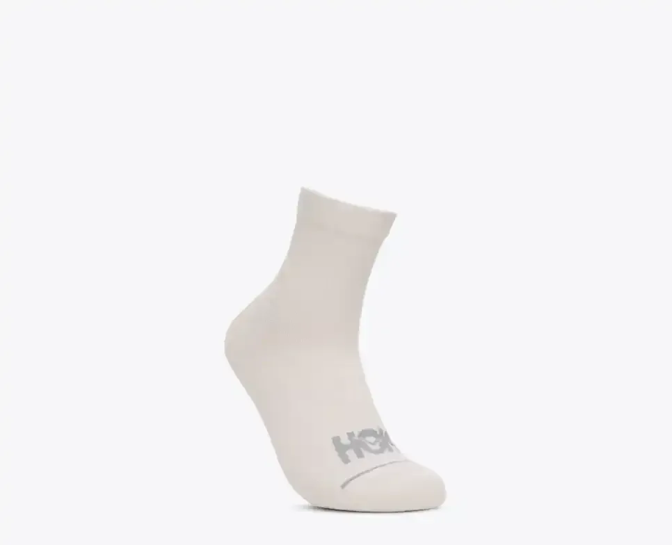 HOKA Quarter Run Sock White