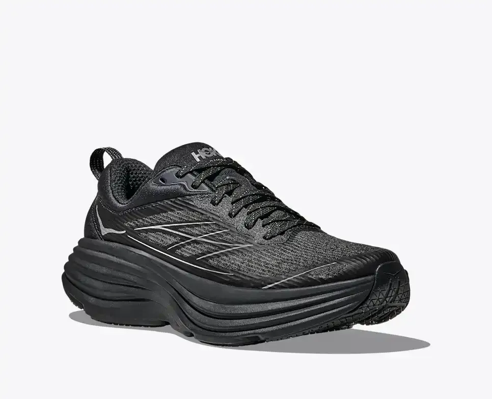 HOKA Stealth/Tech Bondi 8 Caged Black Silver
