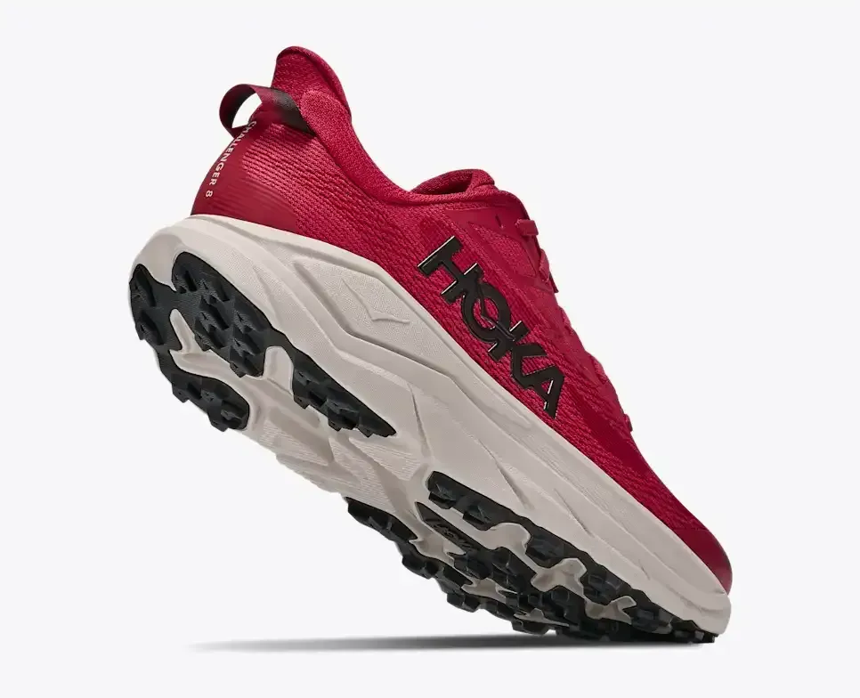 HOKA Challenger 8 Red Agate River Rock Grey