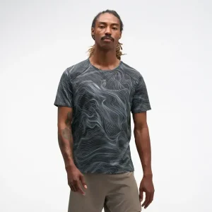 HOKA EveryRun Short Sleeve Black White Prt
