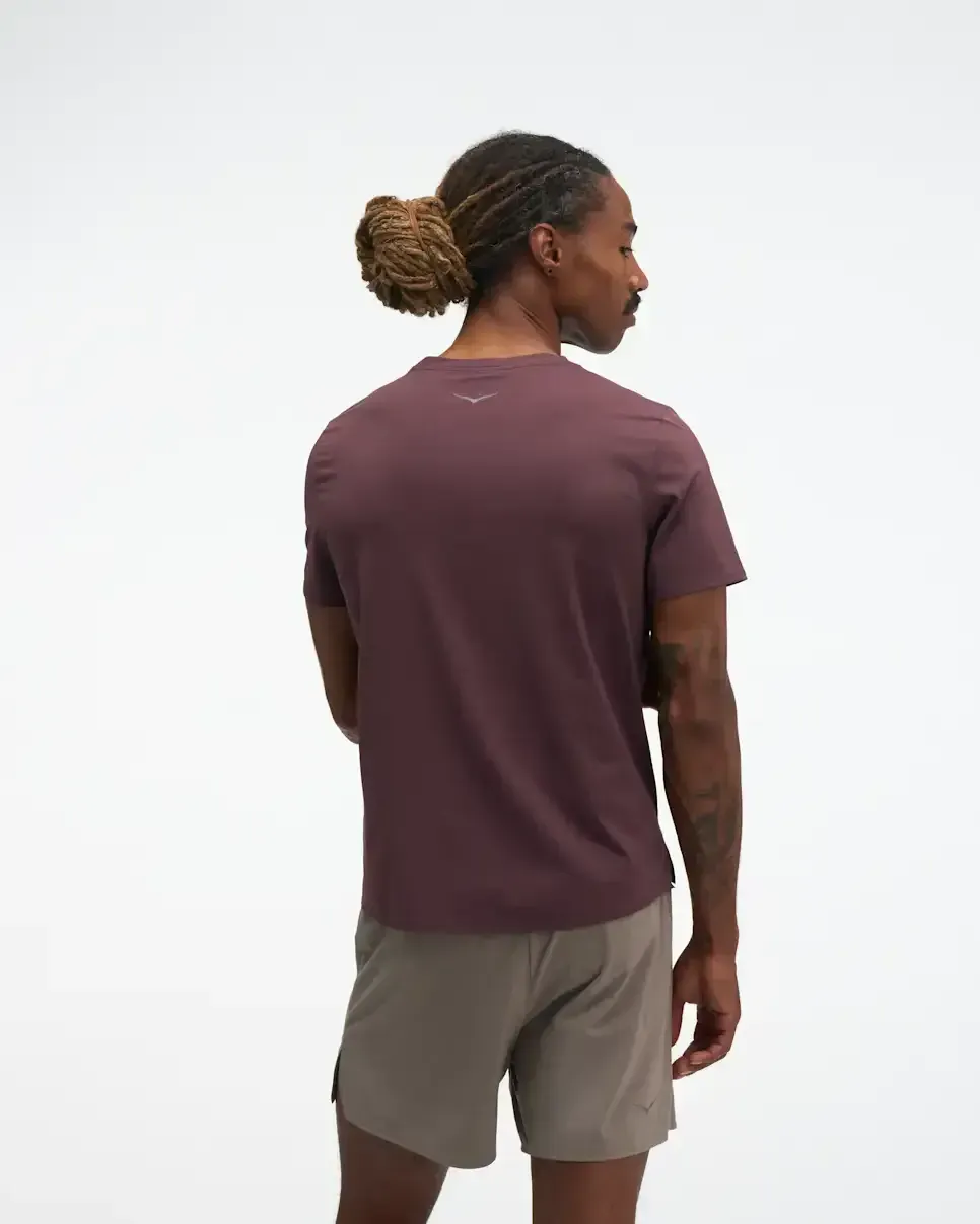HOKA EveryRun Short Sleeve Deep Mauve