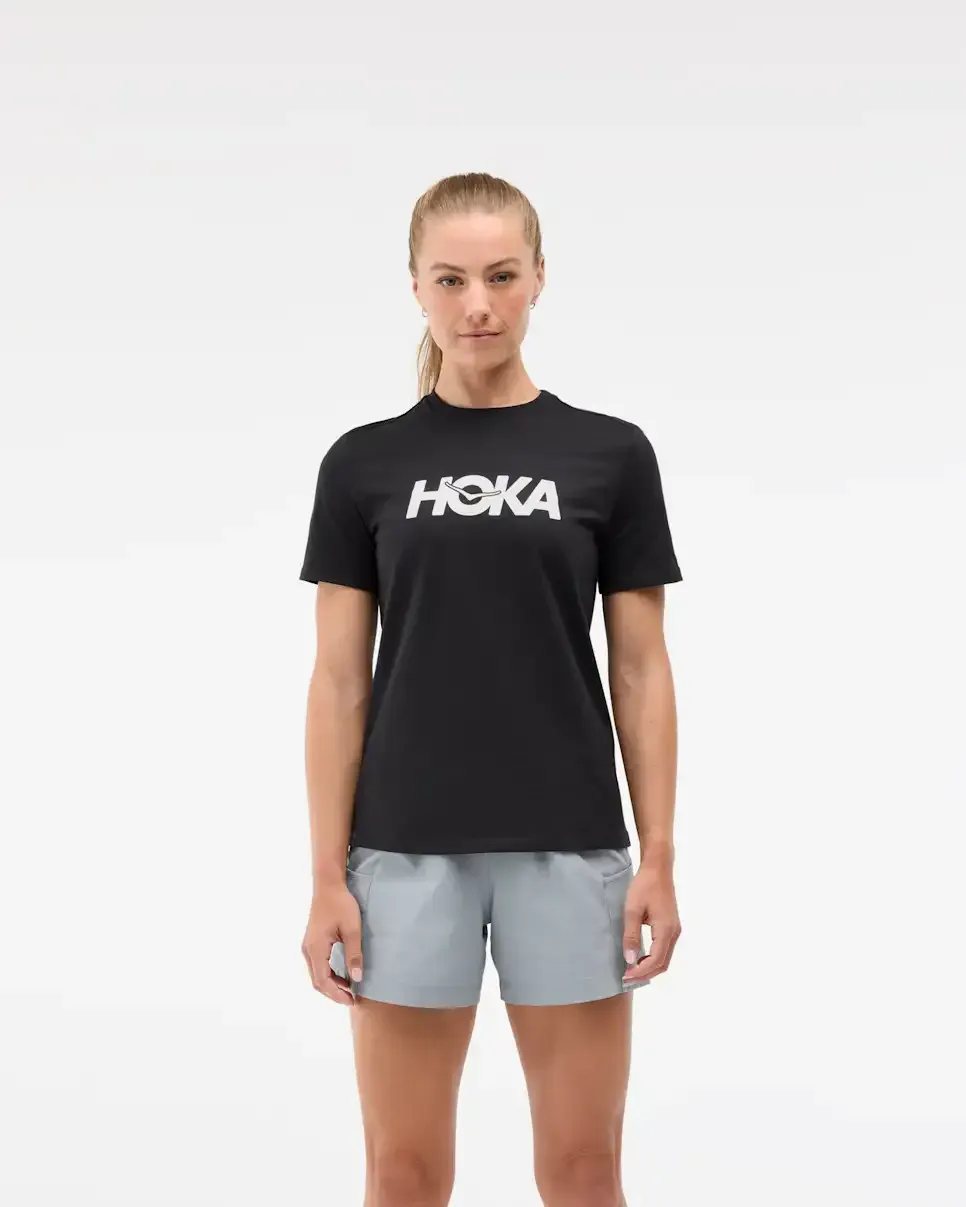 HOKA Core Logo Graphic Tee Black (Women's)