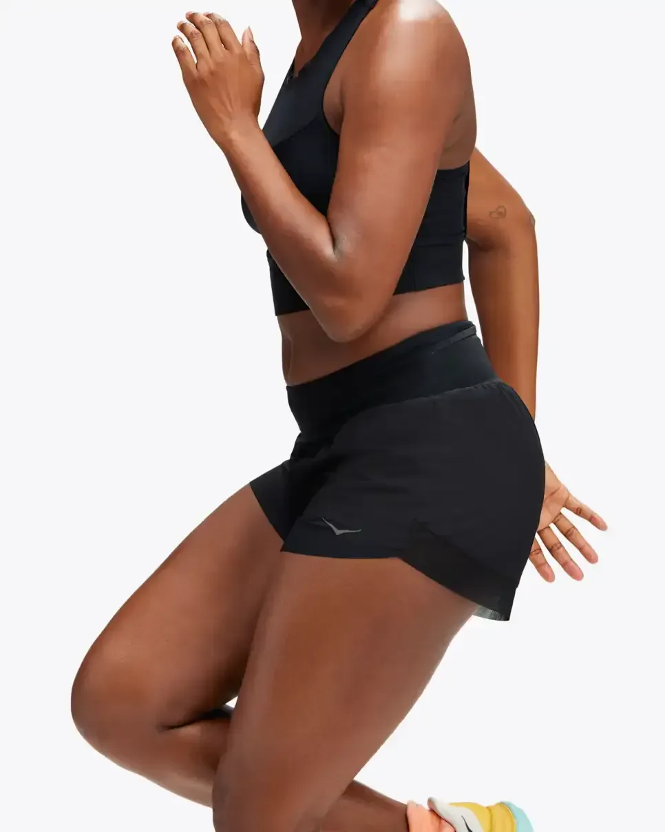 HOKA Glide 4” Short Black (Women's)